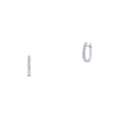 Wspaniałe Złote Kolczyki - złoto 585, Brylant 0,19ct. Żółte kolczyki damskie W.KRUK, z brylantem, złote, z zapięciem typu bigiel. Za 2690,00 zł.