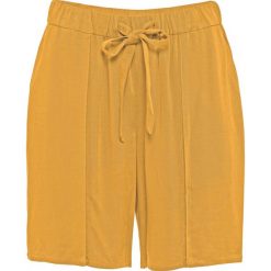 Bermudy bonprix żółty szafranowy. Żółte spodnie damskie bonprix. Za 99,99 zł.