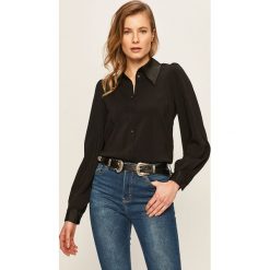 Vero Moda - Koszula. Czarne bluzki damskie Vero Moda, s, bez wzorów, z elastanu, casualowe, bez kołnierzyka, z długim rękawem. W wyprzedaży za 99,90 zł.