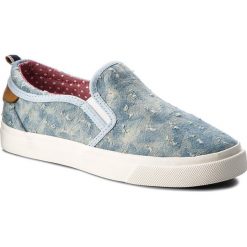 Tenisówki WRANGLER - Icon Slip On WL181501 Lt. Blue 12. Niebieskie półbuty damskie Wrangler, ze skóry. W wyprzedaży za 149,00 zł.