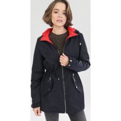 Granatowa Parka Elinsyss. Niebieskie kurtki damskie Born2be, s, bez wzorów, bez kaptura. Za 189,99 zł.