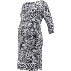 Sukienki: MAMALICIOUS ZEBRA 3/4 DRESS Sukienka z dżerseju bright white