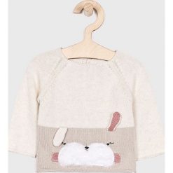 Blukids - Sweter dziecięcy 56-74 cm. Brązowe swetry dziewczęce marki Blukids, bez wzorów, z bawełny, z okrągłym kołnierzem, z krótkim rękawem, krótkie, bez kaptura. W wyprzedaży za 49,90 zł.
