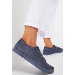 Granatowe Trampki Mesmerizing. Niebieskie trampki i tenisówki damskie Renee, bez wzorów, bez zapięcia. Za 59,99 zł.