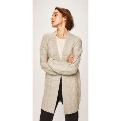 Answear - Kardigan. Brązowe swetry damskie ANSWEAR, s, bez wzorów, z dzianiny, bez rękawów, bez kaptura. W wyprzedaży za 59,90 zł.