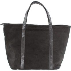 Torebki klasyczne damskie: Skórzana torebka w kolorze czarnym – 43 x 34 x 18 cm