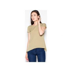 Bluzka VT084 Oliwka. Zielone bluzki damskie Venaton, xl, bez wzorów, bez kołnierzyka, bez rękawów. Za 89,00 zł.