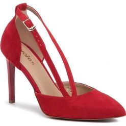 Szpilki WOJAS - 35004-65 Czerwony. Czerwone półbuty damskie Wojas, bez wzorów, ze skóry, eleganckie, bez obcasa, na obcasie, bez zapięcia. W wyprzedaży za 279,00 zł.