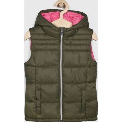 Blukids - Bezrękawnik dziecięcy 140-170 cm. Żółte kurtki dziewczęce Blukids, bez wzorów, z poliesteru, z kapturem. W wyprzedaży za 59,90 zł.