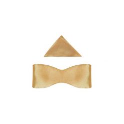 Złota wiązana mucha męska M14. Żółte muszki męskie Modini Moda Męska, na co dzień, bez wzorów, z tkaniny, eleganckie. Za 59,40 zł.