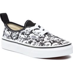 Tenisówki VANS - Authentic Elastic VN0A4BUSV2Y1 (Glow Skulls) Blk/True Wht. Czarne trampki chłopięce Vans, bez wzorów, z materiału, bez zapięcia. W wyprzedaży za 139,00 zł.