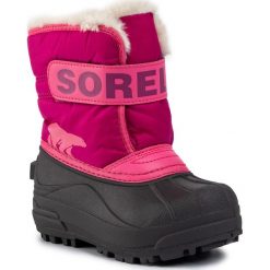 Śniegowce SOREL - Childrens Snow Commander NC1960 Tropic Pink/Deep Blush 652. Różowe śniegowce dziewczęce Sorel. W wyprzedaży za 199,00 zł.