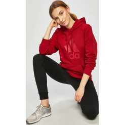Adidas Performance - Bluza. Czerwone bluzy damskie adidas Performance, s, bez wzorów, z bawełny, bez rękawów, z kapturem. W wyprzedaży za 199,90 zł.