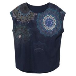 Desigual koszulka damska Ts Mara S ciemny niebieski. Niebieskie koszulki damskie Desigual, s. Za 179,00 zł.
