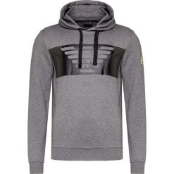Bluza EA7 EMPORIO ARMANI. Szare bluzy męskie EA7 Emporio Armani, z nadrukiem, z bawełny, z kapturem, bez rękawów, z kapturem. W wyprzedaży za 362,00 zł.