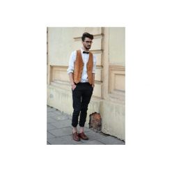 Mucha marthu HAZELNUT md0022. Pomarańczowe muszki męskie Marthu, w paski, z tkaniny, eleganckie. Za 89,00 zł.