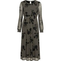 Cellbes Sukienka z dżerseju z marszczeniami. khaki czarny female zielony/czarny 58/60. Czarne sukienki damskie Cellbes, do pracy, bez wzorów, z dżerseju, eleganckie, bez kołnierzyka, bez rękawów. Za 259,00 zł.