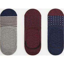 Mango Man - Stopki Pink Mini (3-pack). Niebieskie skarpetki męskie Mango Man, bez wzorów, z elastanu. Za 49,99 zł.