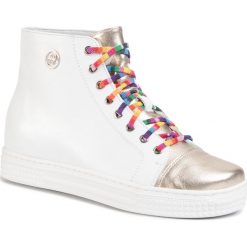 Sneakersy SOLO FEMME - 71107-01-I69/K96-13-00 Biały Złoty. Żółte półbuty damskie Solo Femme, bez wzorów, ze skóry, bez obcasa, na obcasie, bez zapięcia. Za 439,00 zł.