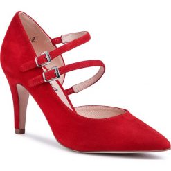 Szpilki CAPRICE - 9-24402-24 Red Suede 901. Czerwone półbuty damskie Caprice, bez wzorów, ze skóry, eleganckie, bez obcasa, na obcasie, bez zapięcia. W wyprzedaży za 179,00 zł.