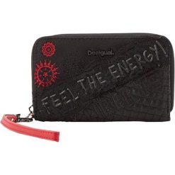 Desigual portfel damski Mone Rep Comunika Mini Zip czarny. Czarne portfele damskie Desigual, bez wzorów. Za 199,00 zł.