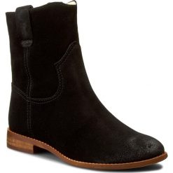 Buty zimowe damskie: Botki NEŚCIOR – 013-A Czarny Welur