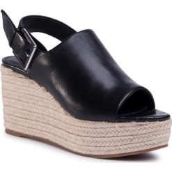 Espadryle CALVIN KLEIN - Cinxia B4E7922 Black. Czarne espadryle damskie Calvin Klein, bez wzorów, ze skóry ekologicznej, bez obcasa, na obcasie. W wyprzedaży za 479,00 zł.