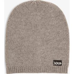 HUGO - Czapka damska z czystego kaszmiru – Women-X 530, szary. Szare czapki damskie HUGO, na zimę, bez wzorów, z kaszmiru. Za 299,95 zł.