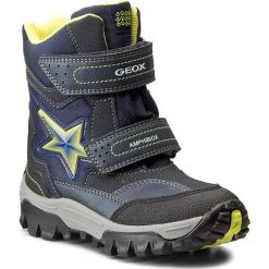 Buty zimowe chłopięce: Śniegowce GEOX – J Lt Himalaya B Abx A J74E5A 0FUCE C0749 Navy/Lime