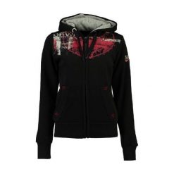 Geographical Norway Bluza Damska Gasmine L Czarna. Czarne bluzy rozpinane damskie Geographical Norway, s, z nadrukiem. W wyprzedaży za 189,00 zł.