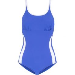 Kostium kąpielowy wyszczuplający bonprix niebiesko-biały. Niebieskie stroje kąpielowe damskie bonprix, bez wzorów. Za 89,99 zł.