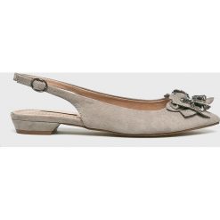 Corina - Baleriny. Czerwone baleriny damskie Corina, bez wzorów, z materiału, bez obcasa. Za 129,90 zł.