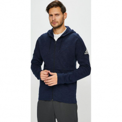 Adidas Performance - Bluza. Niebieskie bluzy męskie marki adidas Performance, s, z bawełny, z kapturem. Za 299,90 zł.