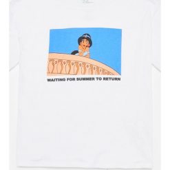 Bawełniany t-shirt Aladyn - Biały. Białe t-shirty damskie Reserved, bez wzorów, z bawełny, bez kołnierzyka. Za 29,99 zł.