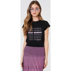 T-shirty damskie: NA-KD Trend T-shirt That Woman – Black