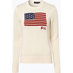 Polo Ralph Lauren - Sweter damski, beżowy. Brązowe swetry klasyczne damskie marki Polo Ralph Lauren, l, z bawełny, polo. Za 649,95 zł.