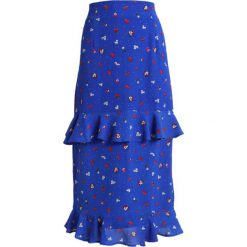 Spódniczki: Fashion Union Petite FLORAL PRINT TIERED MIDI SKIRT Długa spódnica electric blue ditsy
