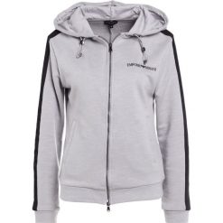 Emporio Armani Bluza rozpinana grey. Szare bluzy damskie Emporio Armani, bez wzorów, z bawełny, bez rękawów, bez kaptura. W wyprzedaży za 419,60 zł.