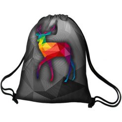 Worek w kolorze szarym ze wzorem - (S)39 x (W)47 cm. Szare plecaki damskie Bertoni, z tkaniny. W wyprzedaży za 47,95 zł.