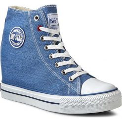 Sneakersy BIG STAR - U274901 Blue. Niebieskie półbuty damskie BIG STAR, na co dzień, bez wzorów, z gumy, retro, bez obcasa, na koturnie, bez zapięcia. Za 99,00 zł.