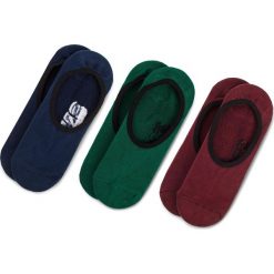 Zestaw 3 par stopek unisex VANS - Classic Super VN000XS9WUP r.38,5/42 Evergreen/Dr. Czerwone skarpetki damskie Vans, bez wzorów, z elastanu. Za 59,00 zł.