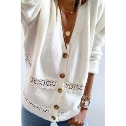 Sweter ALONDRA WHITE. Białe bluzy damskie uniwersalny. W wyprzedaży za 79,00 zł.