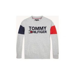 Swetry Dziecko Tommy Hilfiger KB0KB04820 COLORBLOCK. Szare swetry chłopięce TOMMY HILFIGER, bez wzorów, bez kołnierzyka. Za 262,66 zł.