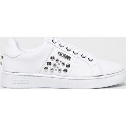 Guess Jeans - Buty. Białe sneakersy damskie Guess Jeans, z jeansu. W wyprzedaży za 349,90 zł.