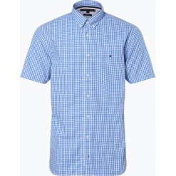 Tommy Hilfiger - Koszula męska, niebieski. Niebieskie koszule męskie TOMMY HILFIGER, m, bez wzorów, bez kołnierzyka, z krótkim rękawem. Za 279,95 zł.