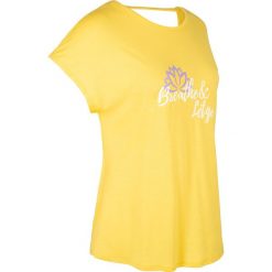 Shirt, krótki rękaw, z kolekcji Maite Kelly bonprix żółty tulipan. Żółte koszulki damskie bonprix, bez wzorów, z materiału, bez kołnierzyka, z krótkim rękawem. Za 54,99 zł.