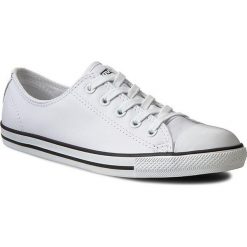 Trampki CONVERSE - Ct Dainty Ox 537108C White. Białe półbuty damskie Converse, bez wzorów, ze skóry, bez zapięcia. W wyprzedaży za 219,00 zł.