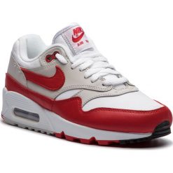 Buty NIKE - Air Max 90/1 AQ1273 100 White/University Red. Czerwone buty sportowe damskie Nike, bez wzorów, ze skóry, sportowe, nike air max. W wyprzedaży za 539,00 zł.