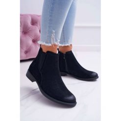 Botki Damskie Sergio Leone Sztyblety Eko Nubuk Czarne Vuko. Czarne botki damskie Tagless, z nubiku, na wysokim obcasie, na obcasie, na zamek. Za 119,00 zł.