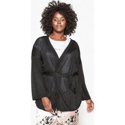 Kardigany damskie: Sweter rozpinany typu kimono, metalizowany